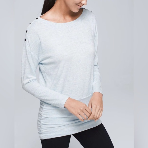 White House Black Market Sweaters - White House Black Market Sweater Womens Size L Marled Blue Snit Tunic